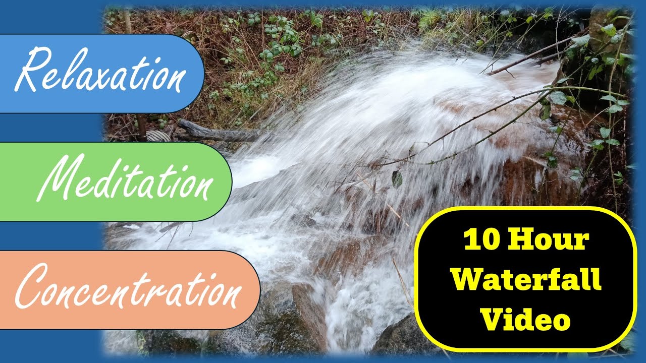 Waterfall Ambience for Studying, Focus & Concentration l 10 hrs l Calming Nature Ambience
