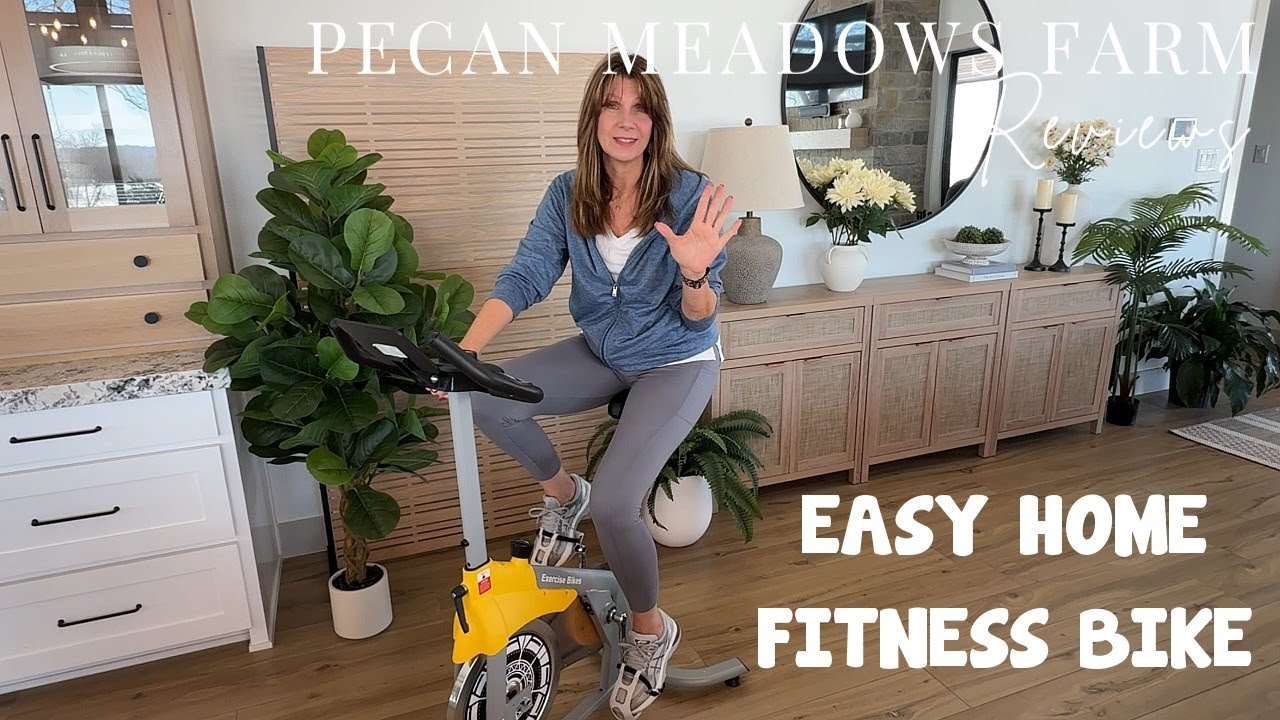 EYESUN Resistance Exercise Bike for Home | Quiet Belt Drive, Adjustable Fit, Smart Tracking