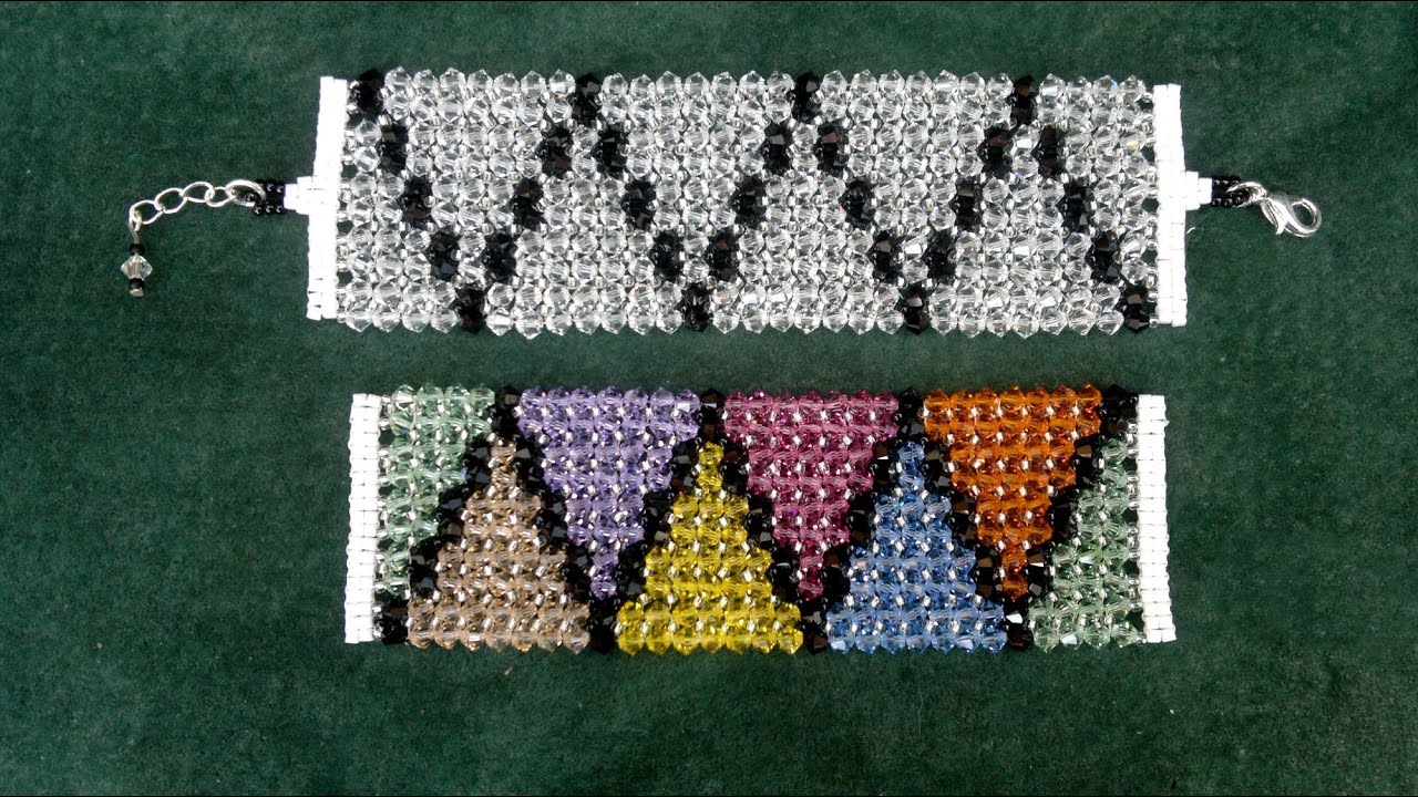 Beading4perfectionists : Herringbone stitch: Doing it with Swarovski - beading tutorial
