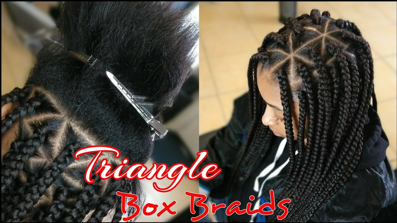 #15. TRENDY TRIANGLE BOX BRAIDS - Quick How to.