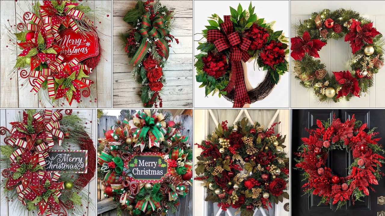 Top 35 Christmas Wreath's/Handmade Christmas Outdoor Wreaths Collection/2023 Christmas Ideas