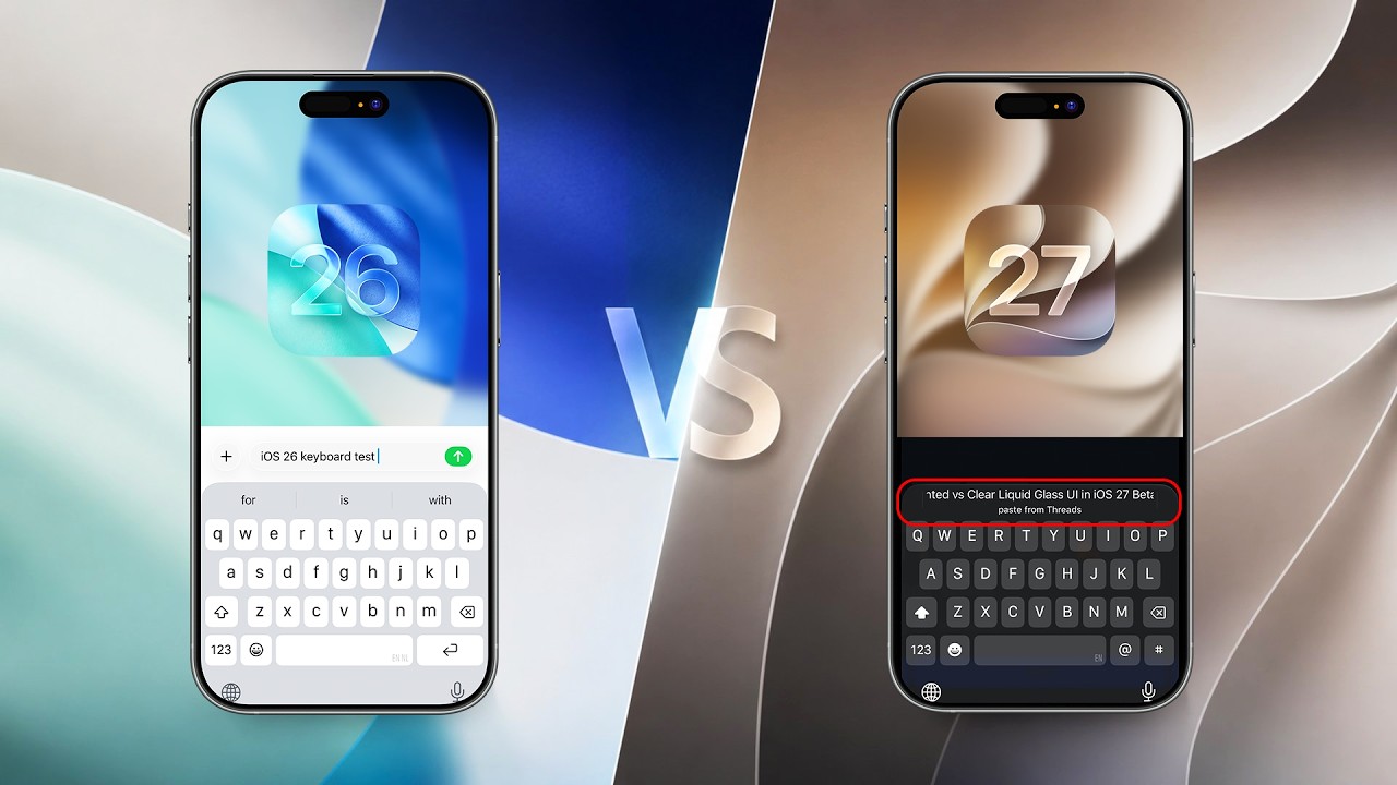 iOS 26 против iOS 27 &mdash; лучший тест клавиатуры!
