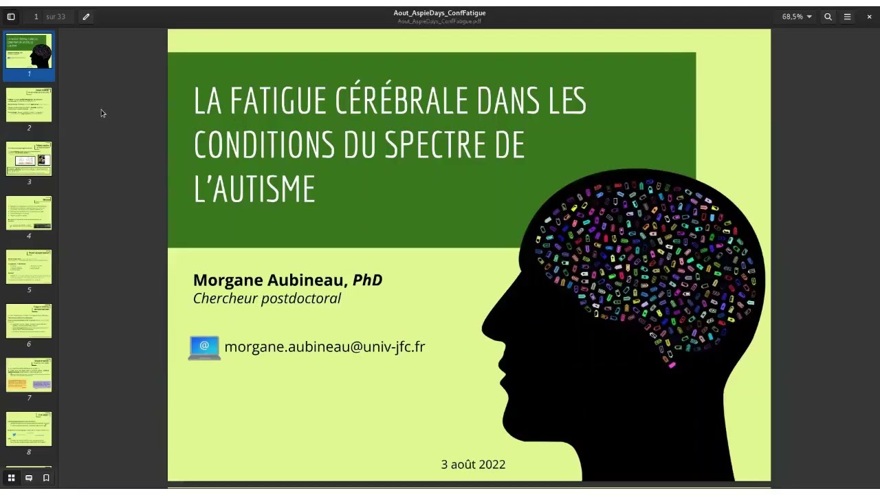 Conférence de Morgane AUBINEAU - Aspie Days 2