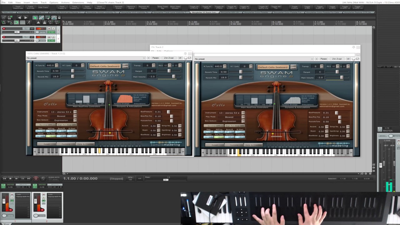 Roli Seaboard Rise(my first hour) Swam Cello - Sample Modeling Test