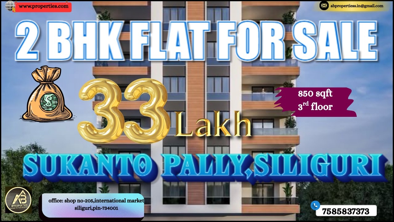2 BHK flat sale at Sukanto Pally #siliguri  #SiliguriProperty #2BHKFlatForSale #realestate #property