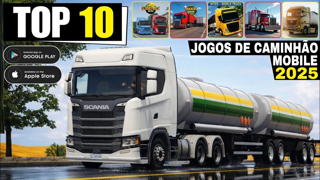 TOP 10 MELHORES JOGOS DE CAMINHÃO MOBILE DE 2025 [MINHA OPINIÃO]