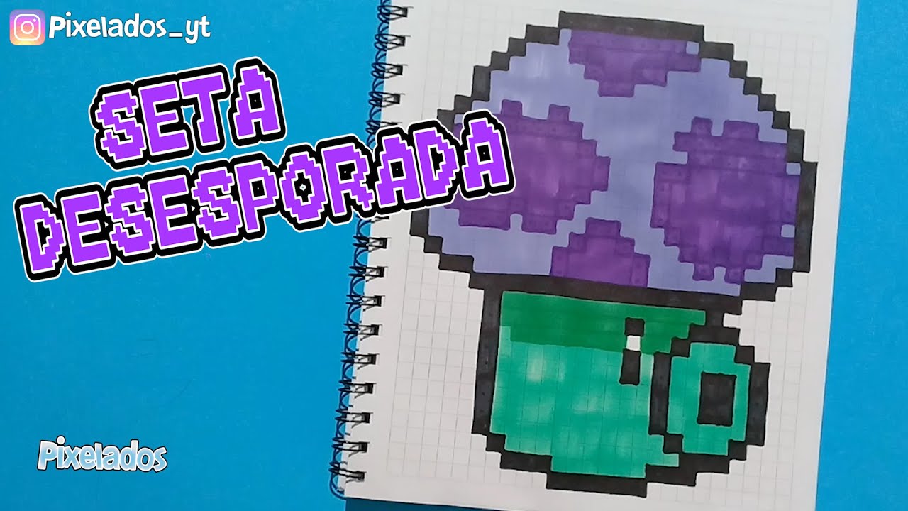 COMO DIBUJAR SETA DESESPORADA de PLANTAS VS ZOMBIE 2 PIXEL ART - PIXELADOS