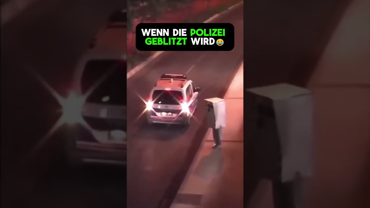 Er verkleidet sich als Blitzer und blitzt die Polizei!