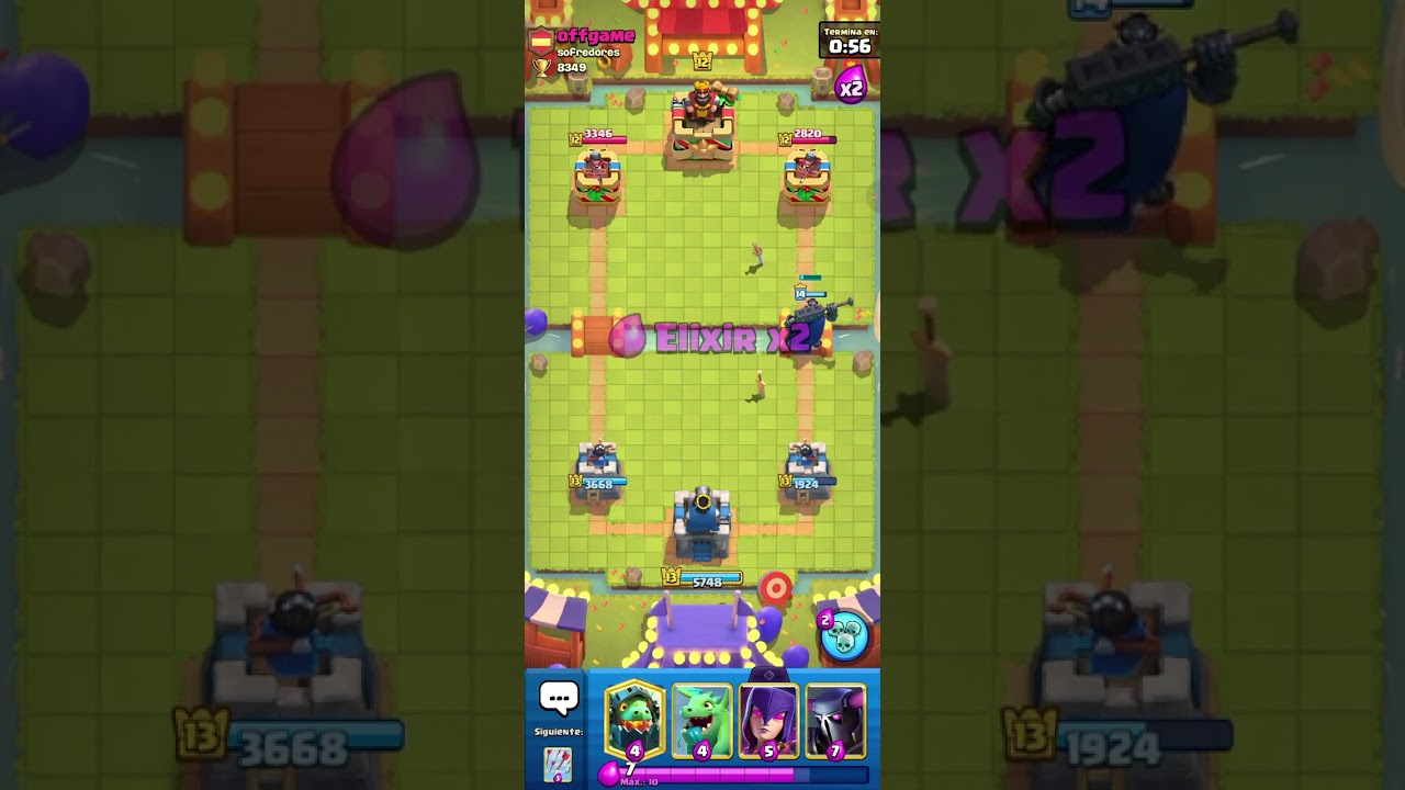 jugando clash hasta llegar al máximo de copas