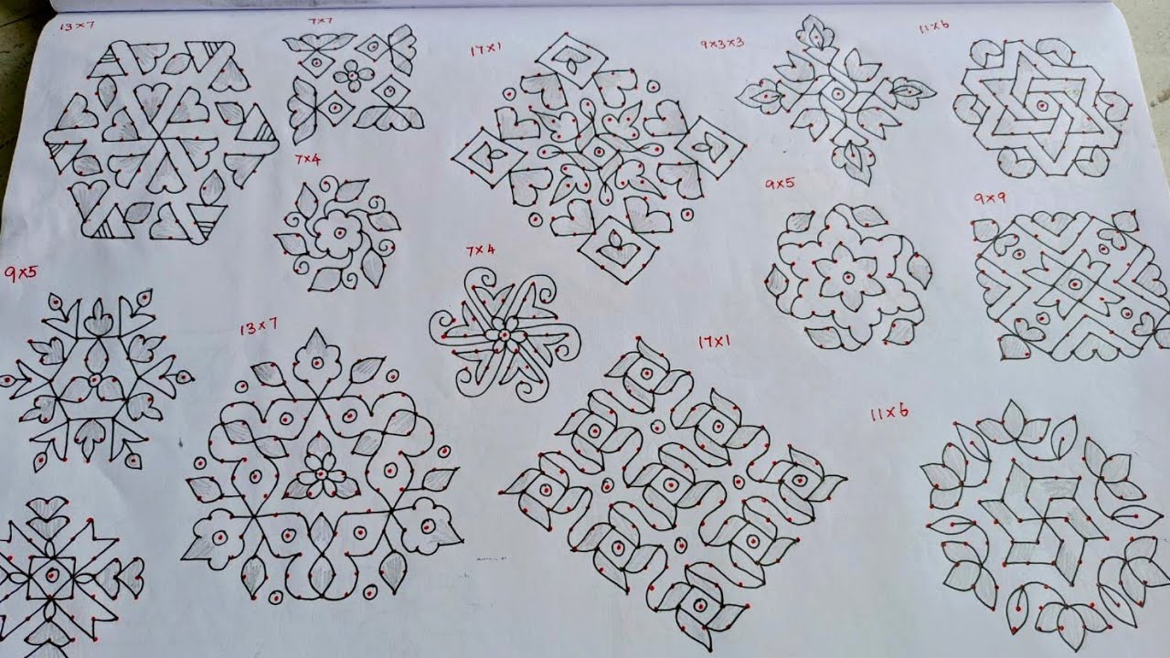 15 தை மாத கோலங்கள்|| simple dot kolam designs for beginners. Appartment kolam. rangoli @Artsofnila