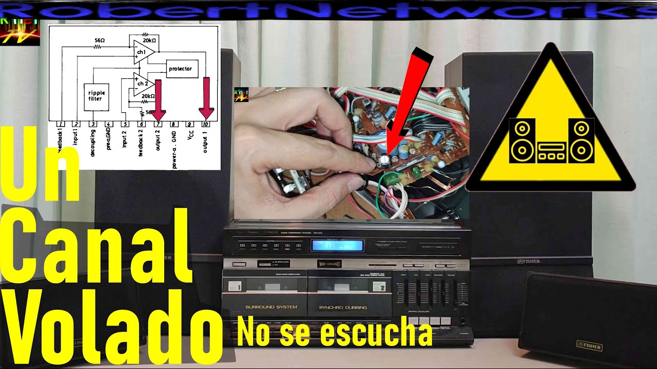 Estéreo Sin Sonido Un Canal No Se Escucha Fisher MC-625 De Los 80's - RobertNetworks