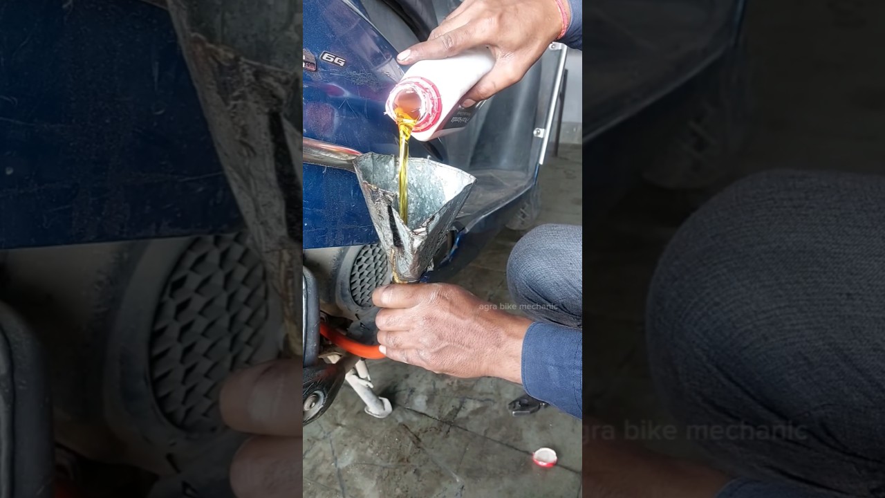 Activa 6G Oil Change | Activa Oil Change | Activa BS6 best Engine oil #Activa6g #6g #shorts #agra