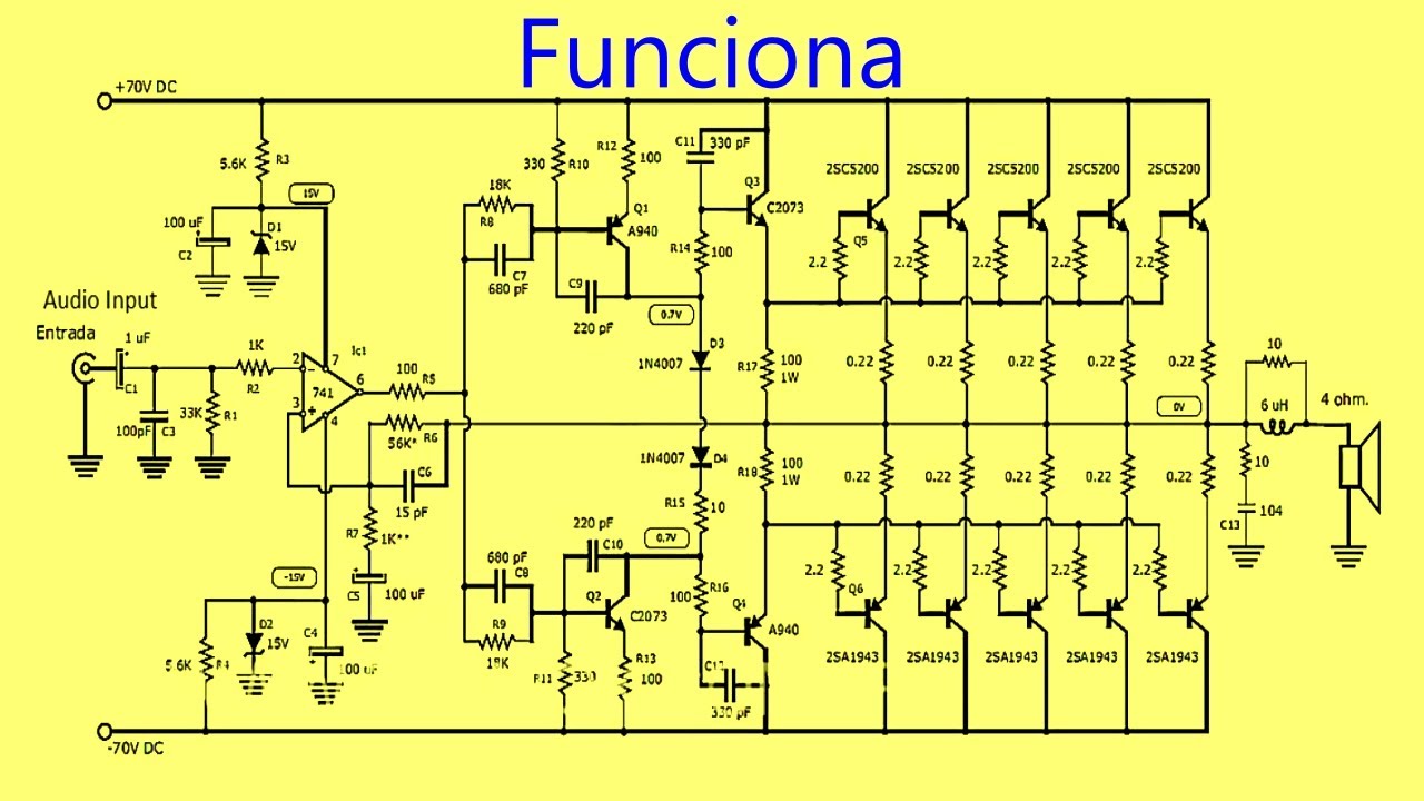 Monte Amplificador caseiro de alta potência 1.000 Watts  com esquema e placas