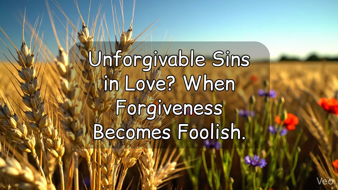 Unforgivable Sins in Love? When Forgiveness Becomes Foolish.