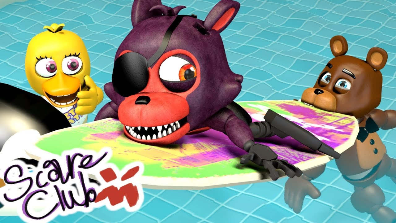 Freddy Crashes Chica's Pool Party | FNAF: Scare Club SUMMER SHORTS
