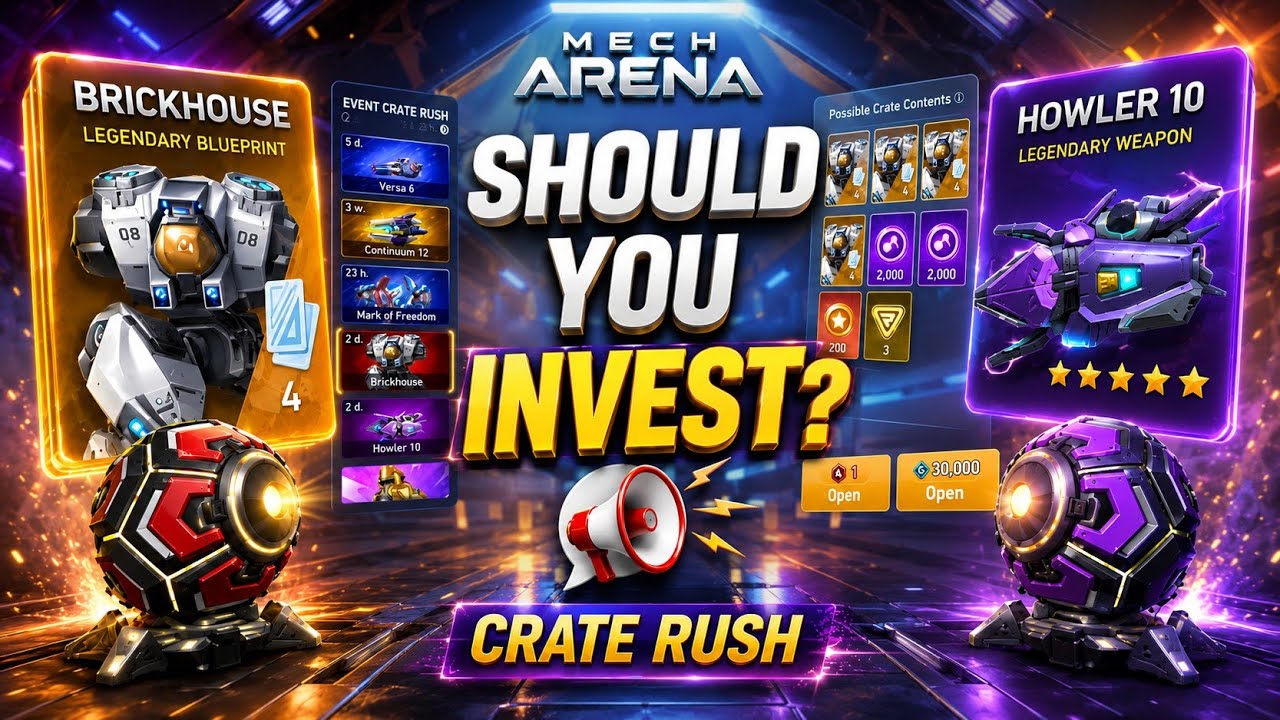 Brickhouse And Howler 10 Crate Rush Spin Mech Arena 🔥 | Insane luck 😍🎉| @BhavayMech-Arena 