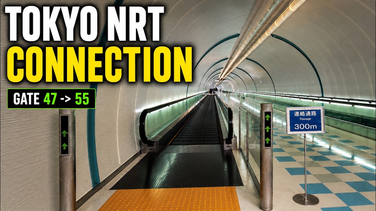 Tokyo Narita NRT Terminal 1 Connection Walkthrough | Gate 47 to 55 + Security