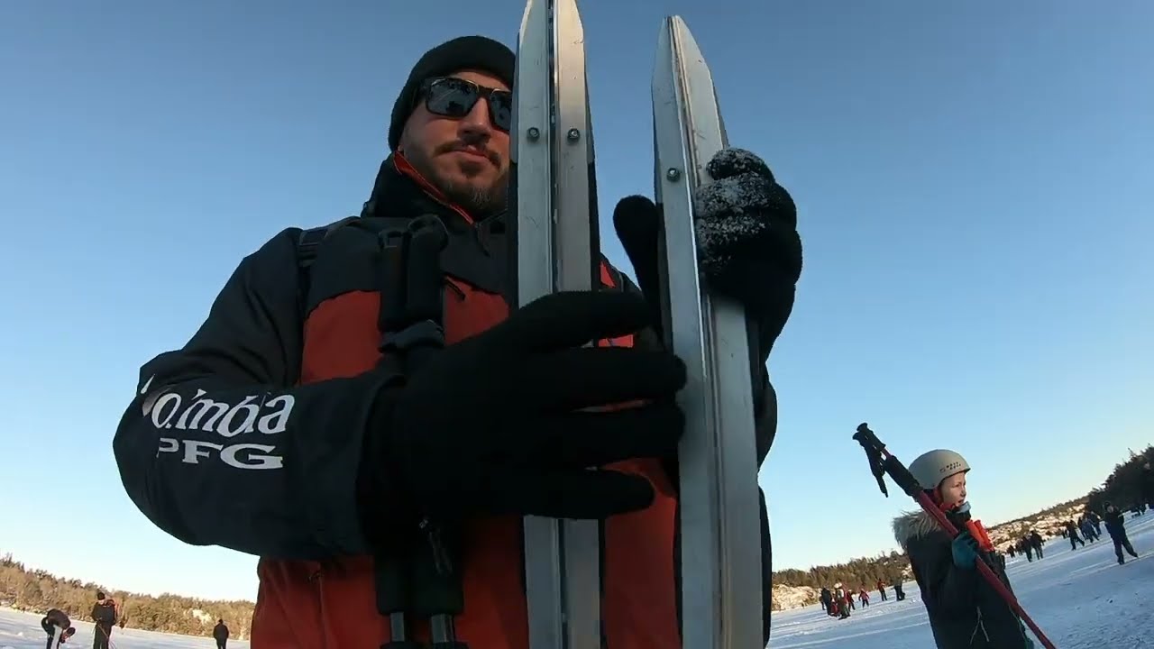 My first time ice skating  in Sweden