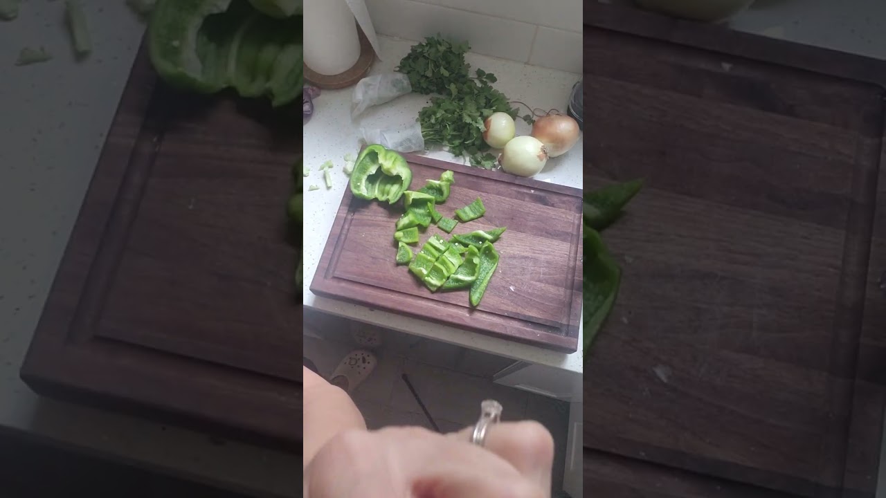 Making simple sofrito on a cold day