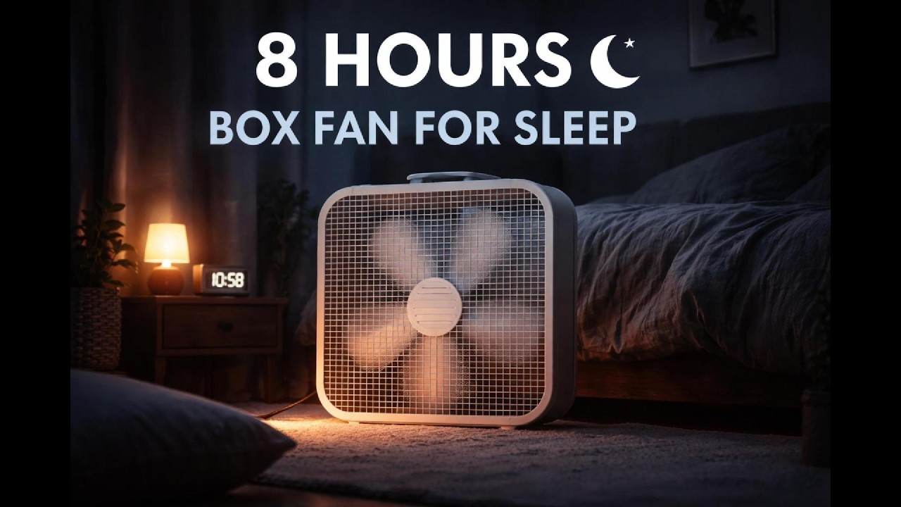 8 Hours of Box Fan Noise for Deep Sleep 😴 | No Sudden Sounds