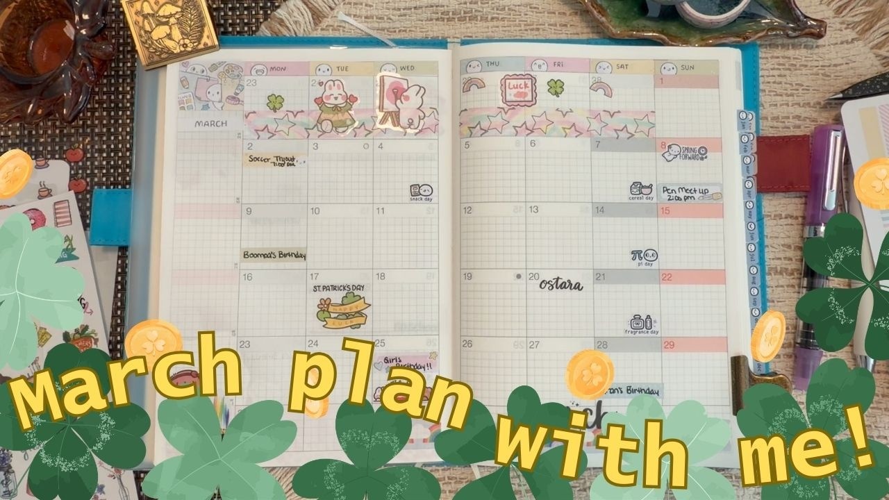March Plan With Me in my Hobonichi Cousin