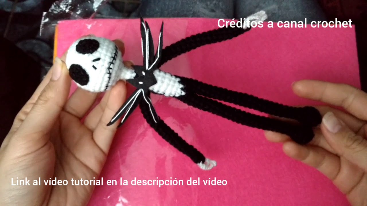 Jack Skellington amigurumi tutorial de canal crochet
