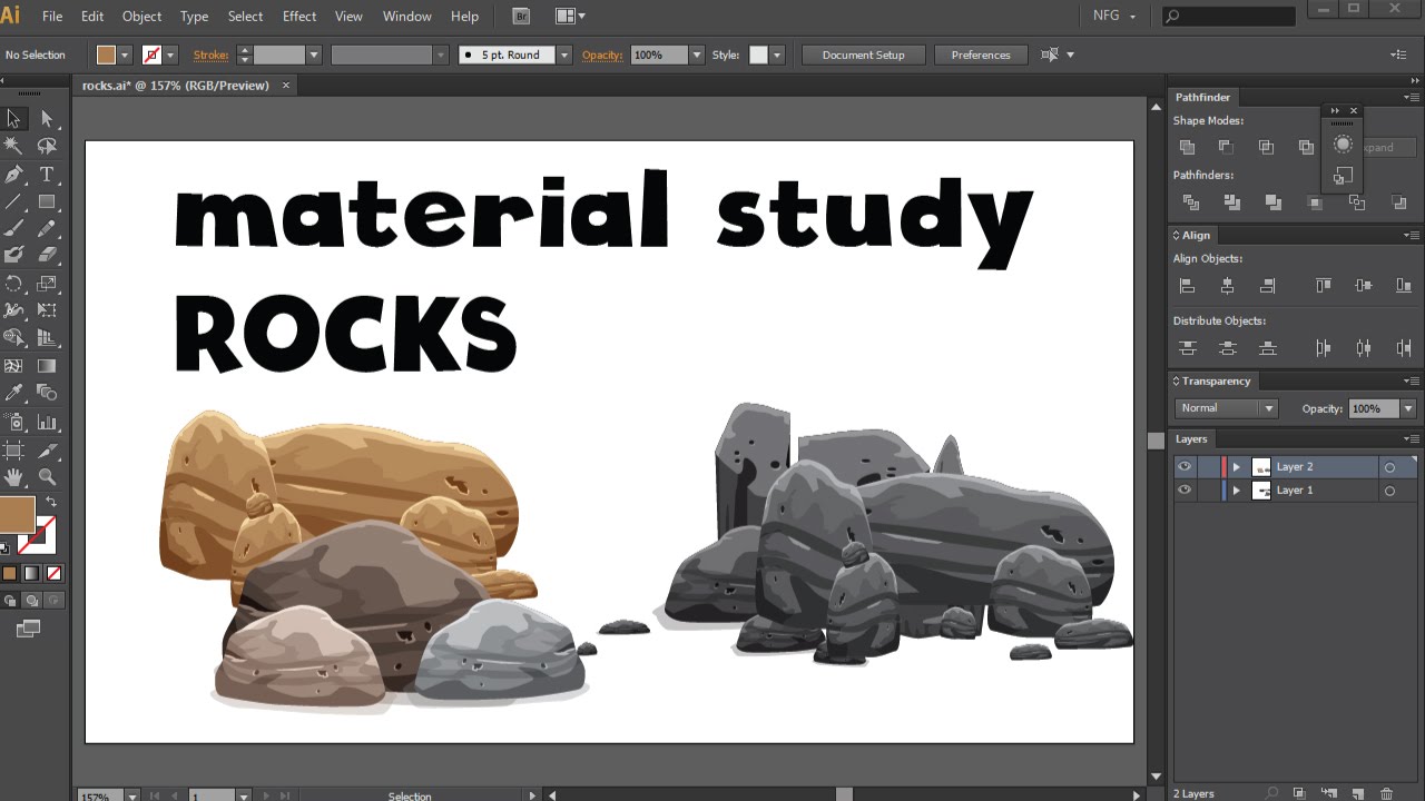 Creating Rocks for Your Mobile Game Art with Adobe illustrator