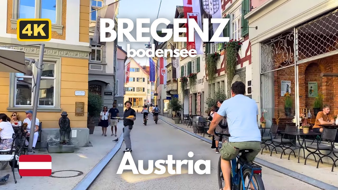 Bregenz 🇦🇹 Austria 4K Bodensee Lake Constance Walking Tour Summer Time