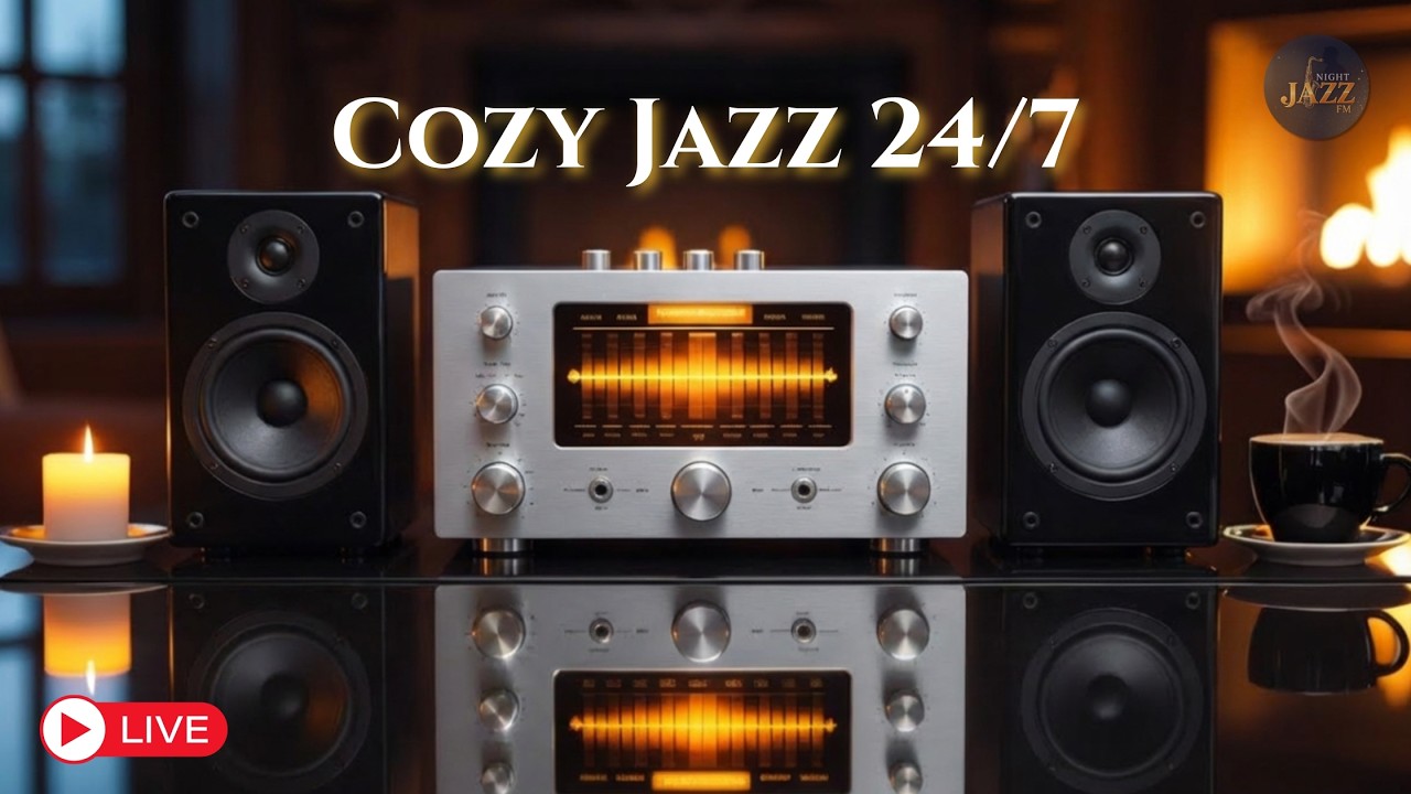 Cozy Jazz 24/7 🍂 Soft jazz and nature sounds to relax, study, and sleep.