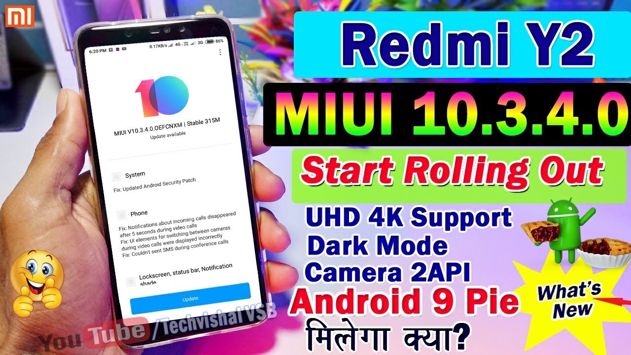 Redmi Y2/S2 MIUI 10.3.4.0 Stable Update Start Rolling Out | Redmi Y2 Android 9 Pie मिलेगा क्या ?