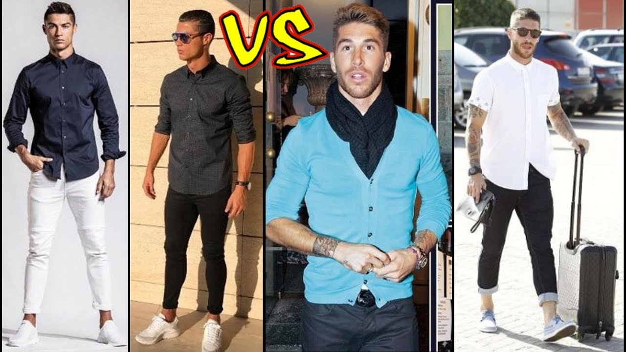 Cristiano Ronaldo vs Sergio Ramos Fashion Style | Clothing, Hairstyle, Wristwatch, Shoes