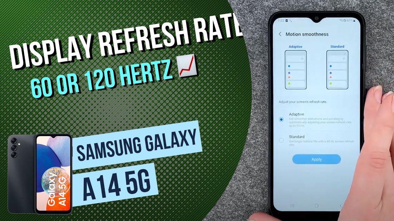 Samsung Galaxy A14 5G  - Display Refresh Rate &bull; 📱&bull; 📈 &bull; ㎐ &bull; Tutorial