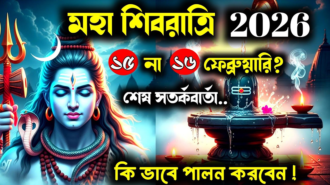 মহা শিবরাত্রি ২০২৬ 😱 ১৫ না ১৬ ফেব্রুয়ারি? ৯০% ভক্তই এখানে ভুল করছে!