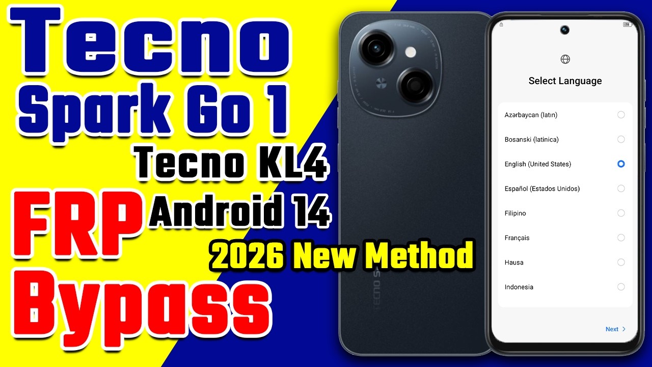 Tecno Spark Go1 [ Tecno KL4 ] Android 14 FRP Bypass without PC | 2026 Latest New Method #frp #tecno