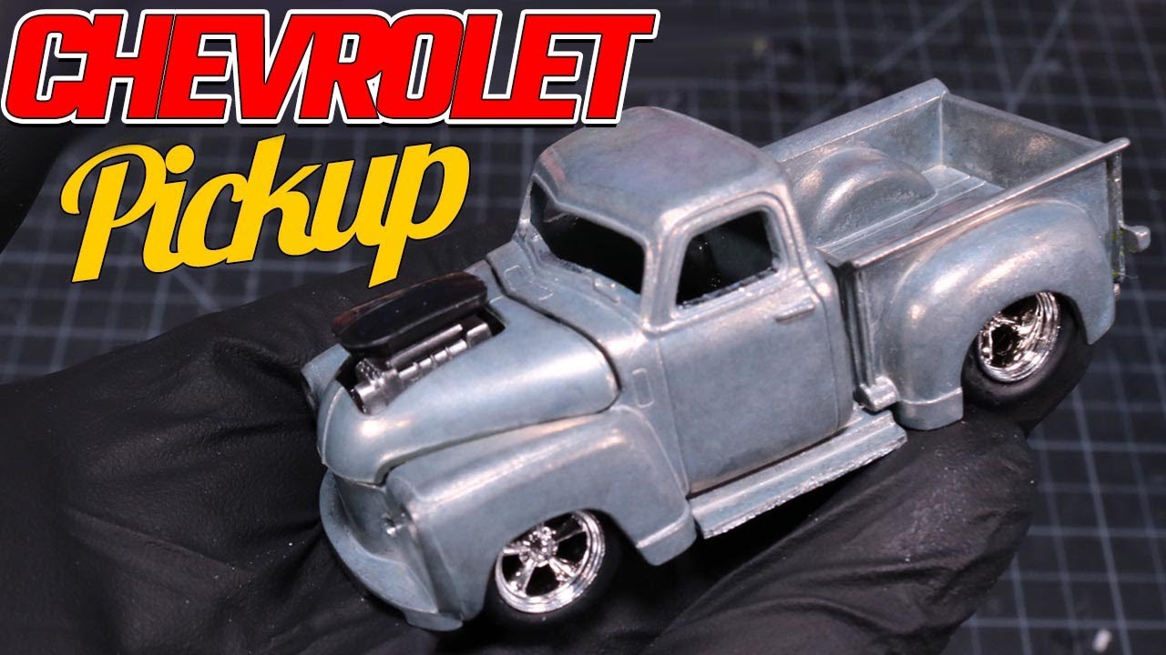 ОКРАСКА ЛИТЫХ МОДЕЛЕЙ АВТОМОБИЛЕЙ -1954 Chev Pickup Custom (M2 Machines) БОЛЬШОЙ ВЗРЫВАТЕЛЬ!!