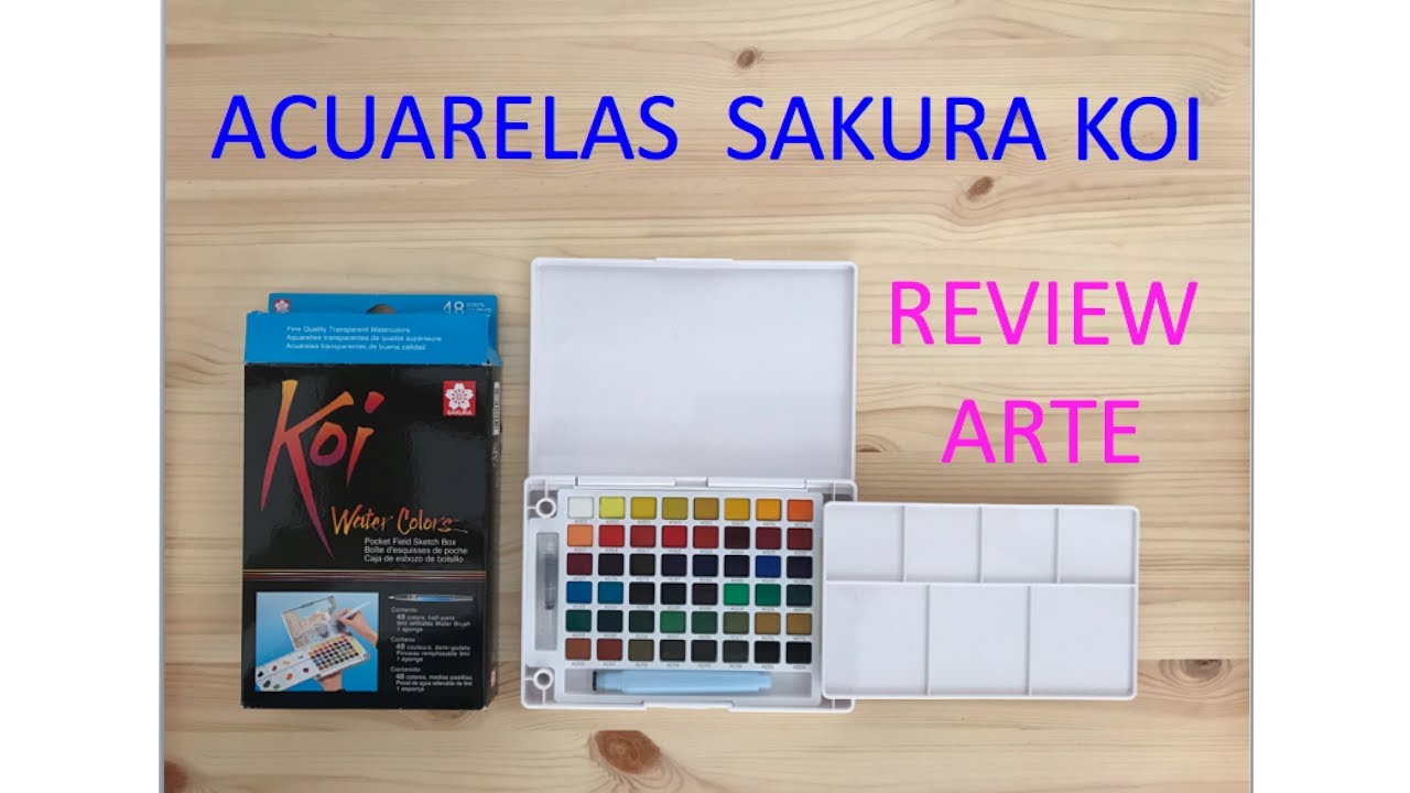 ACUARELAS SAKURA KOI - PRIMERAS IMPRESIONES, OPINIONES SENSACIONES. REVIEW - REVISIÓN DIBUJANDO CON