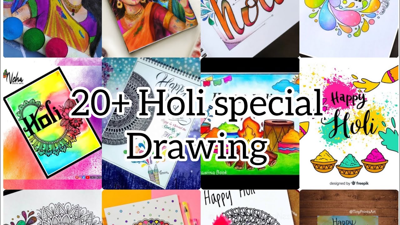 Holi special drawing ✨ || Easy || @ArtwithSuhana13 /Holi/ 
