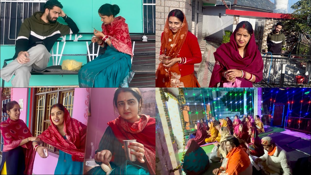 पहली बार पतिदेव शिवरात्री पर मेरे साथ हैं 😍#twins #himachal #village 