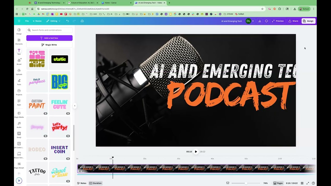 Create a Canva Podcast