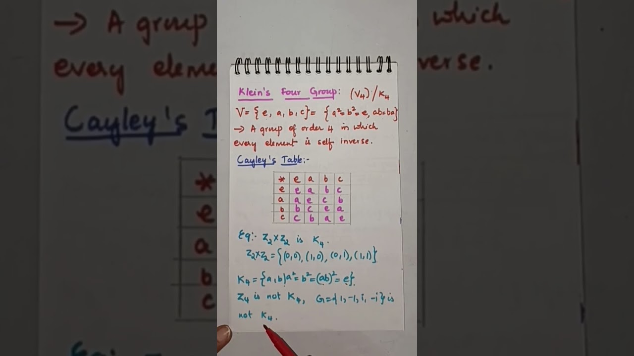 Klein's four group#kleins4group#grouptheory #abstractalgebra#bscmaths#mscmathematics 