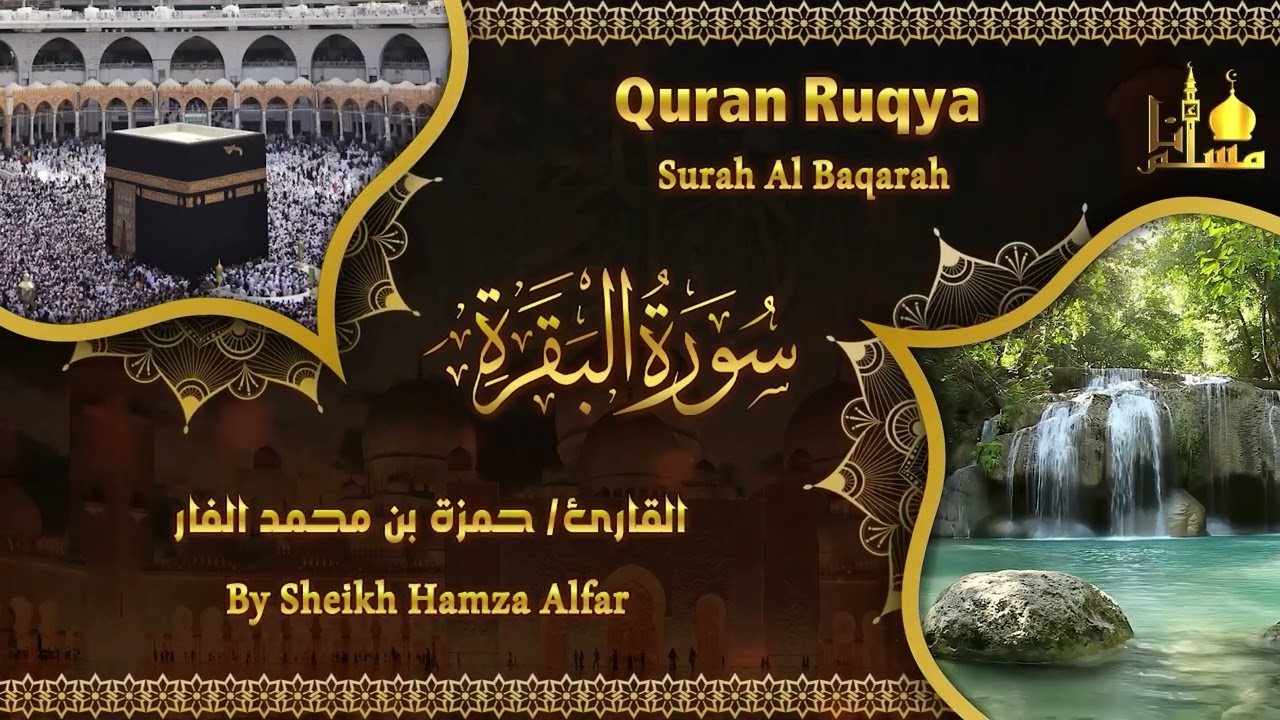 الرقية الشرعية  سورة البقرة، سورة يس، سورة الواقعة  القارئ حمزة الفار Quran Ruqya Surah Al Baqarah