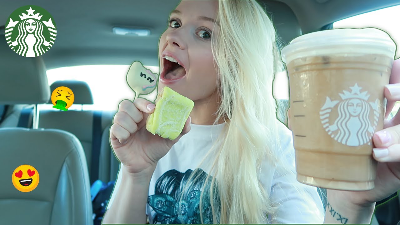 *NEW* Trying STARBUCKS Chocolate Cream Cold Brew, Lime Frosted Coconut Bar, Unicorn Cake Pop