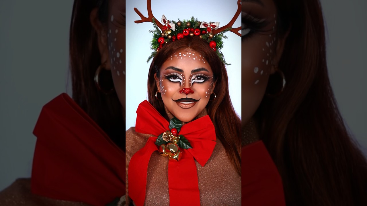 Rudolph the Red Nosed Reindeer 🦌&hearts;️ #rudolphtherednosereindeer #christmas #makeup #12daysofchristmas