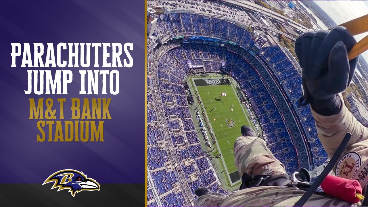 Parachuters Jump Into M&T Bank Stadium | Baltimore Ravens