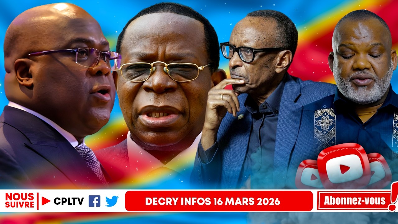 DECRY INFOS 16.3.26,CONSTITUTION,FATSHI FONCE,OPPOS FLOUE,KAGAME MENACE,NANGA OBSERVE.BAHATI,PRISON.