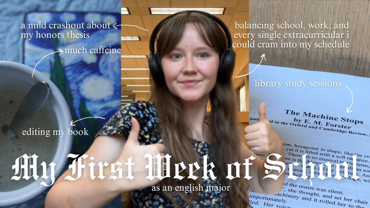 my first week of school as an 🍂 ENGLISH MAJOR 🍂 | a writing/study vlog