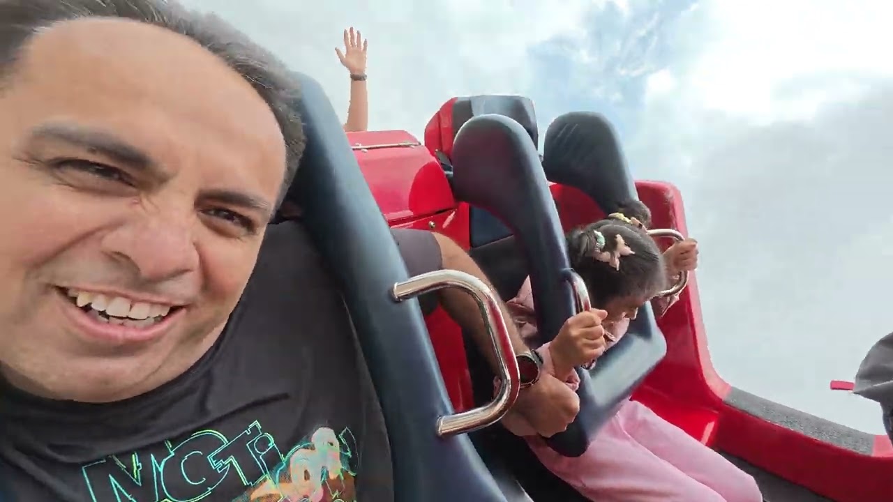With my 9 yr old on the Incredicoaster at Disneyland California Adventure Park