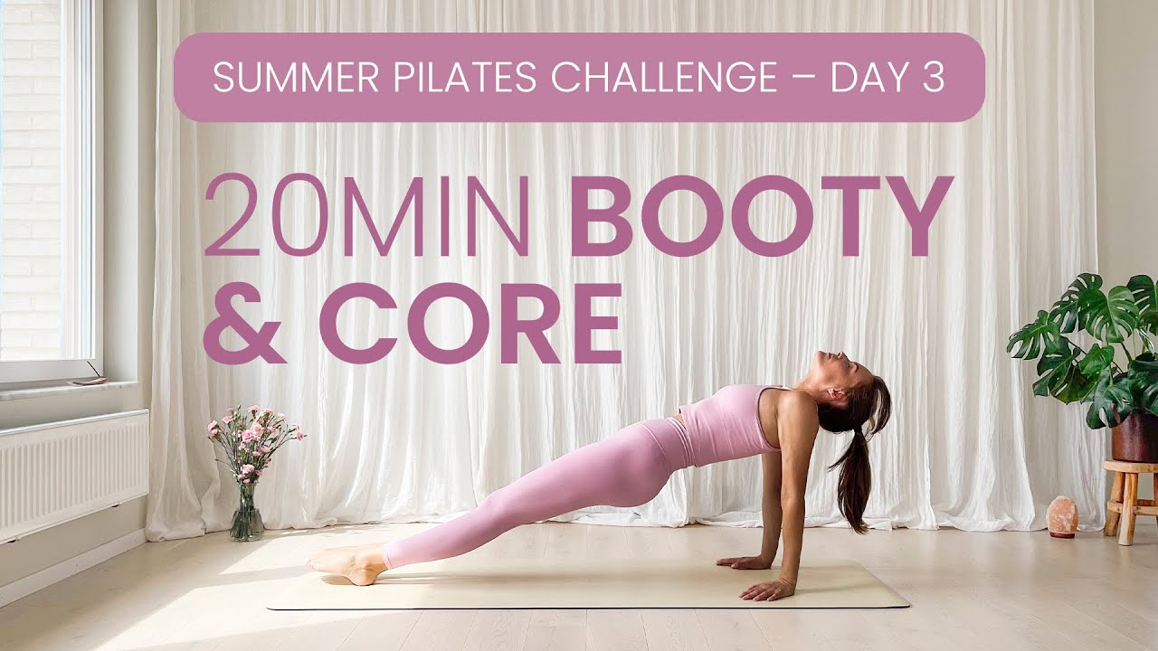 20 MIN ABS & BOOTY WORKOUT - DAY 3 pilates sculpt challenge (no equipment, beginner friendly)