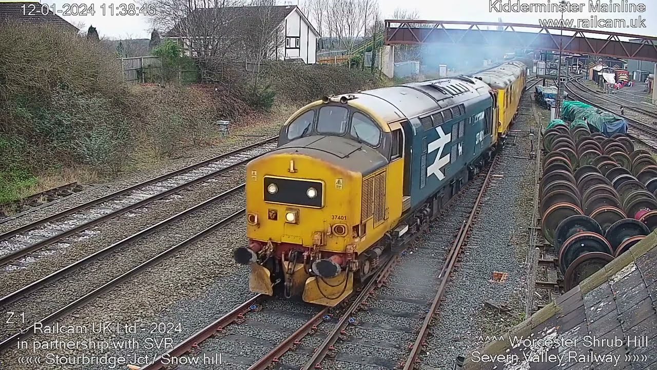 Locomotive Services Group 37401/402 hauling 73951/952  (0Z58), 12/01/24 | Railcam UK