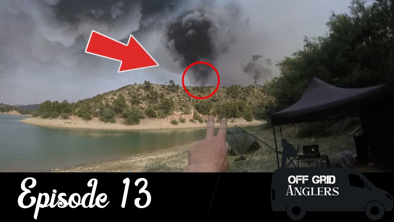 Carp fishing Spain. River Ebro. EVACUATED FROM WILD FIRES?!